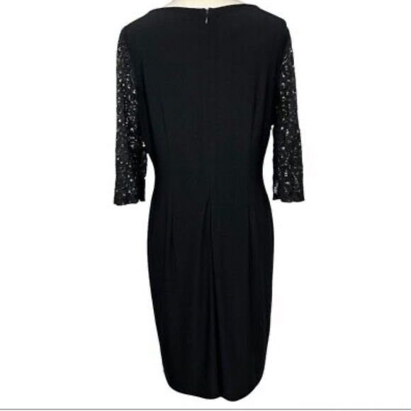 Anne Klein 3/4 Sleeve Black Lace Dress - Picture 3 of 11
